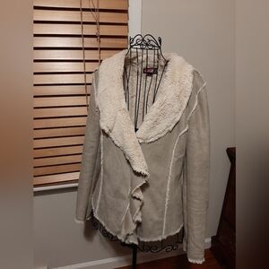 Say what faux suede jacket